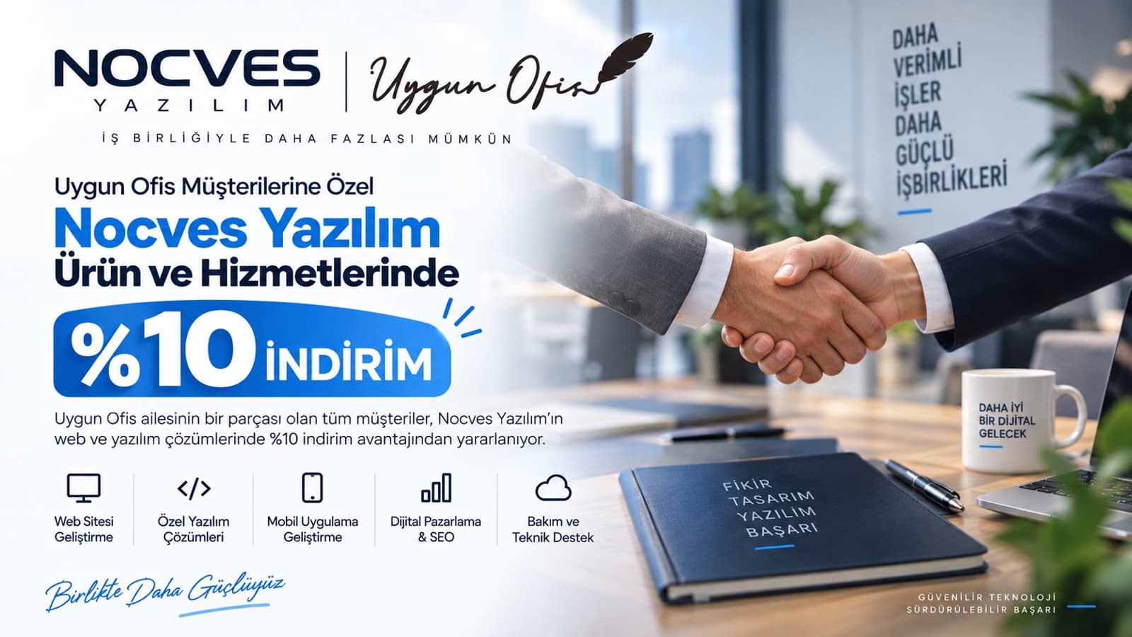 Nocves Yazılım × Uygun Ofis İş Birliği | %10 İndirim
